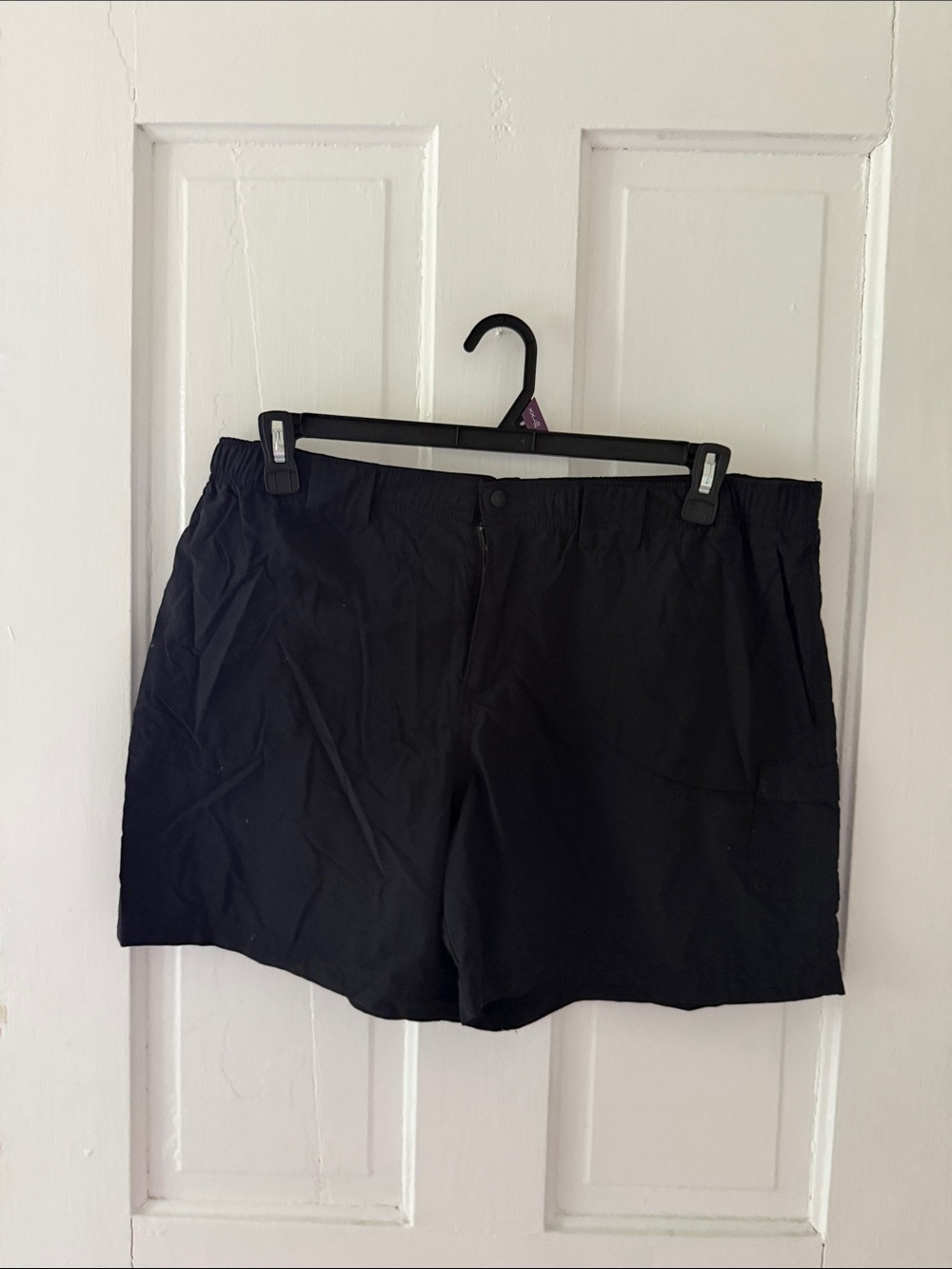 Columbia Black Athletic Shorts with Elastic Waist